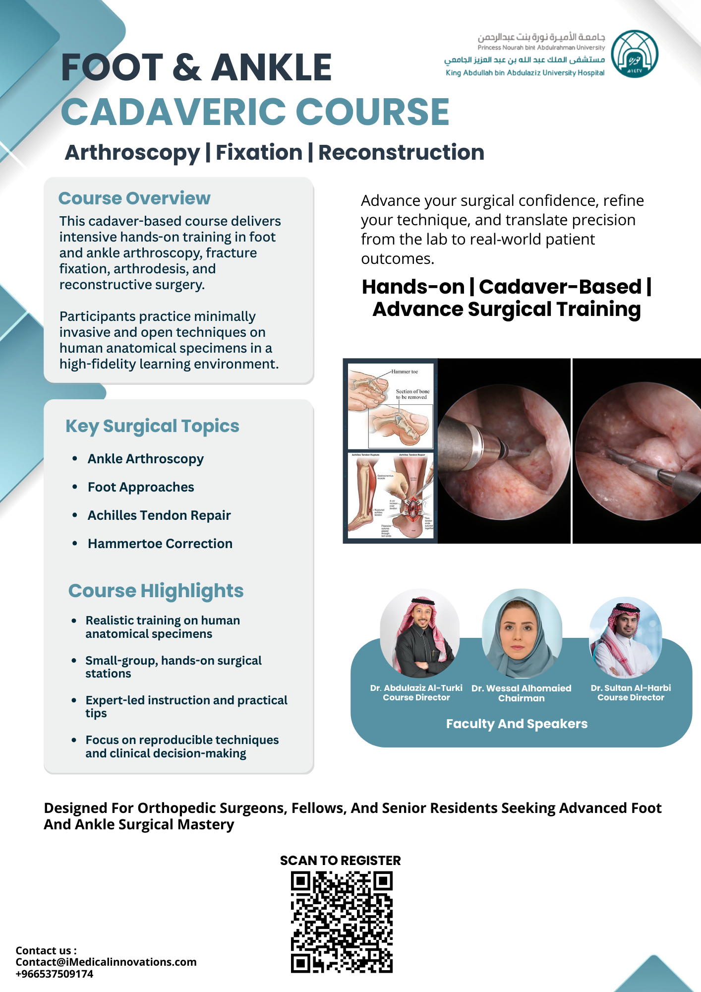 Foot & Ankle Cadaveric Course poster