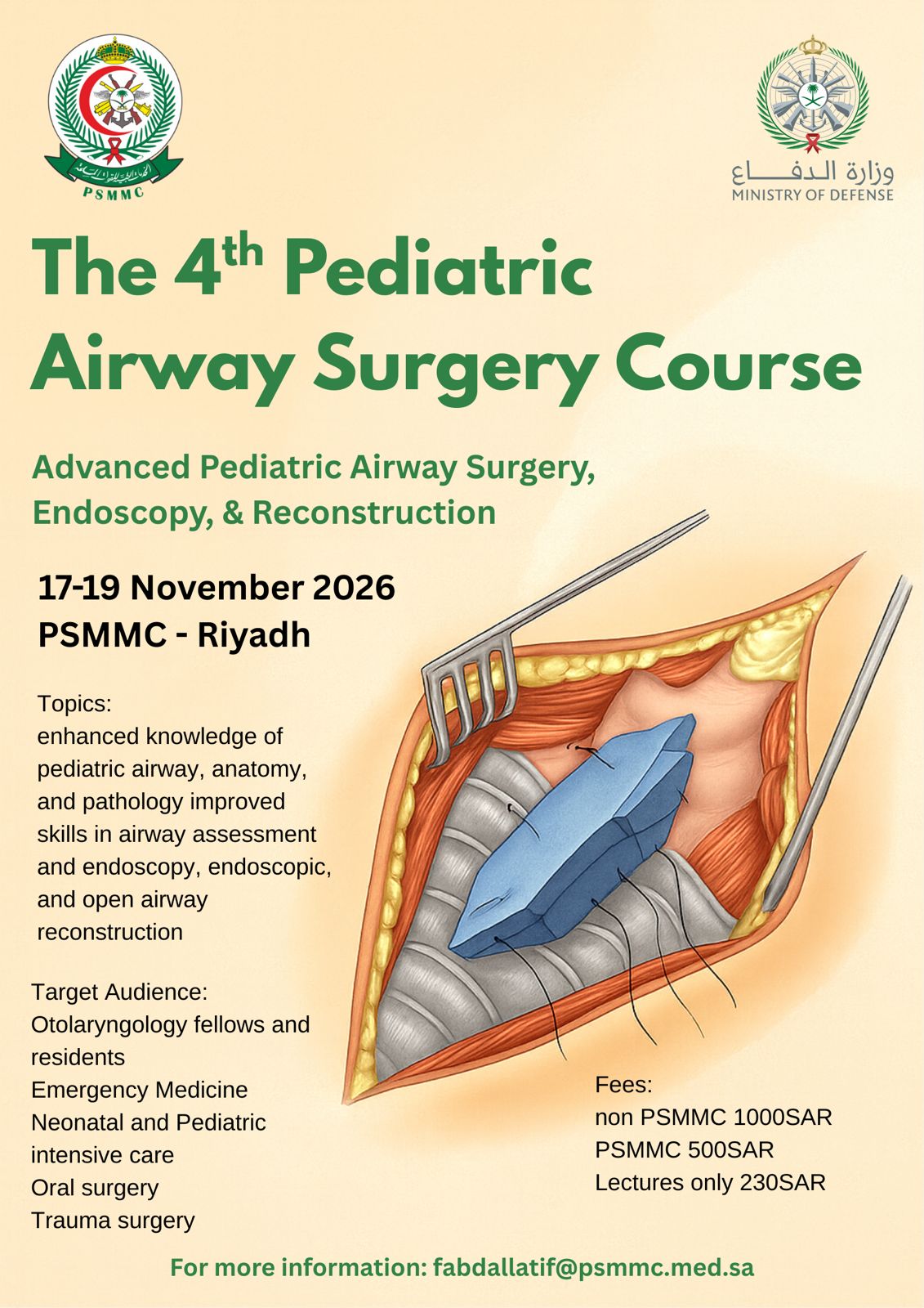 The 4th Pediatric Airway Surgery Course poster
